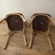 Paire de chaises bistrot en bois brut