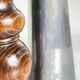 Vintage ikea wood and metal candle holders