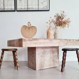 Travertine coffee table