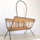 Vintage wicker and steel magazine door design 60s