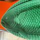 Green fish service Sarreguemines 1950s in new condition.