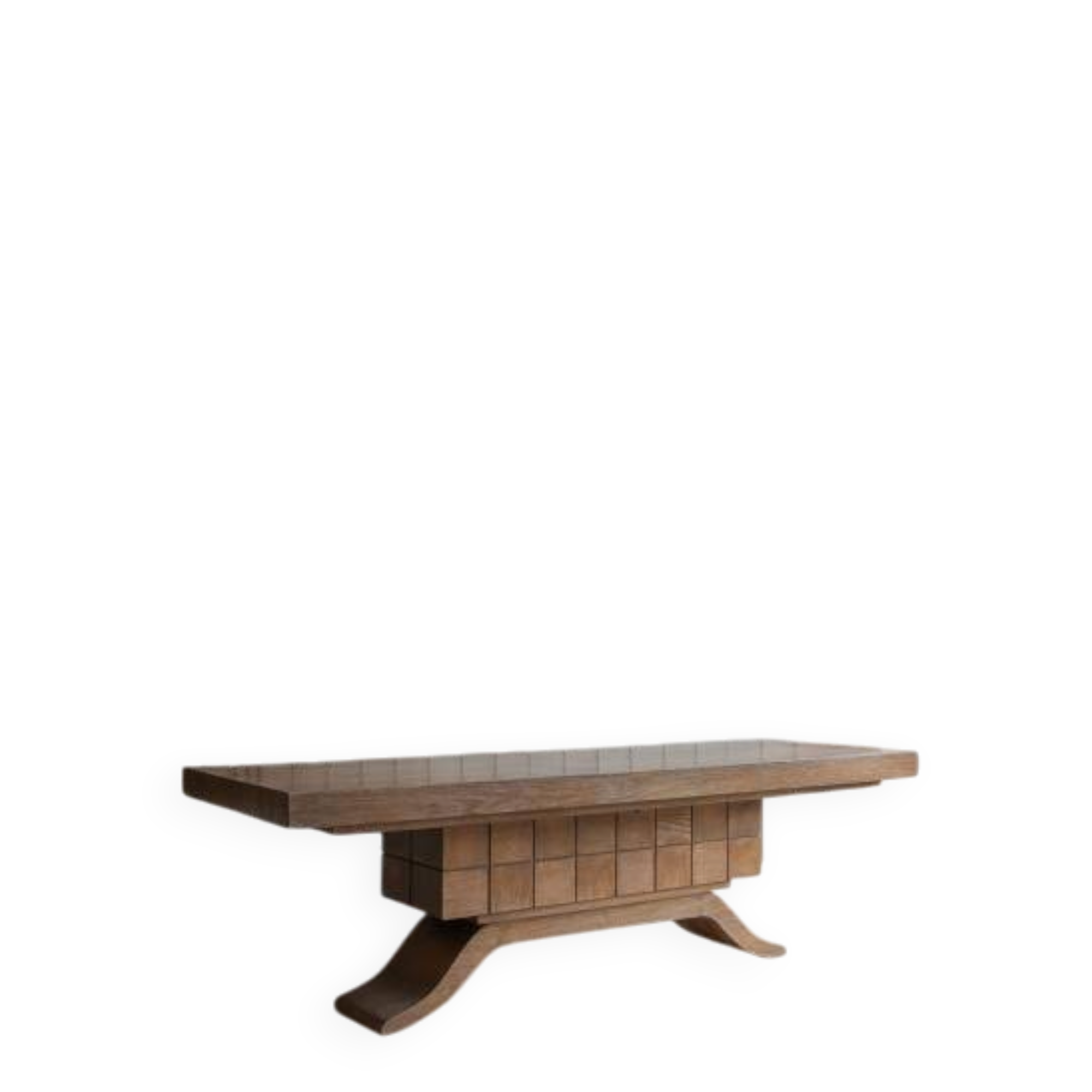 Console attribuée à Tomaso Buzzi. Années 60. Italie. Chêne. 240x84x74 cm