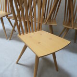 Set of 10 "Mikado" chairs by Johannes Foersom and Peter Hiort-Lorenzen , Dk '90s
