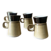 4 tasses Denby-Langley Country Cuisine Vintage anglais 1982-1983
