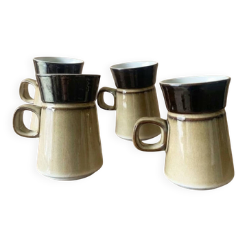 4 cups Denby-Langley Country Cuisine Vintage English 1982-1983