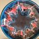 3 glazed ceramic deep plates – 1960s/70s