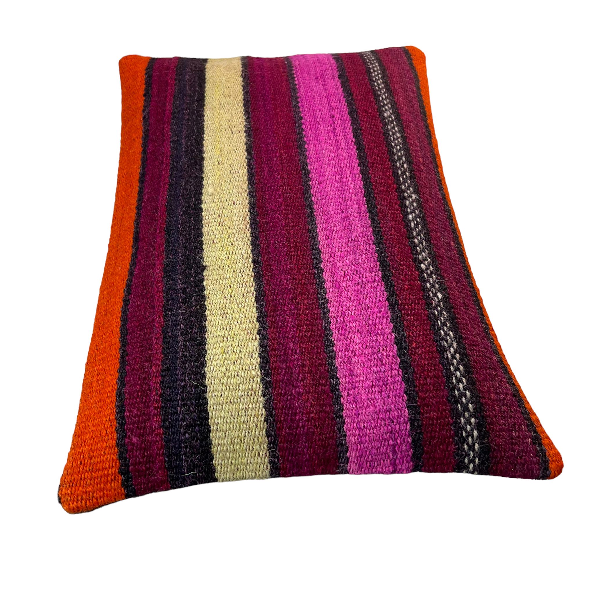 Vintage turkish kilim cushion cover, 30 x 50 cm