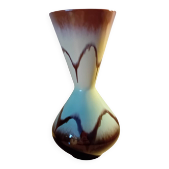 Vase céramique West Germany vintage multicolore