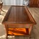 Rectangular mahogany coffee table with drawer