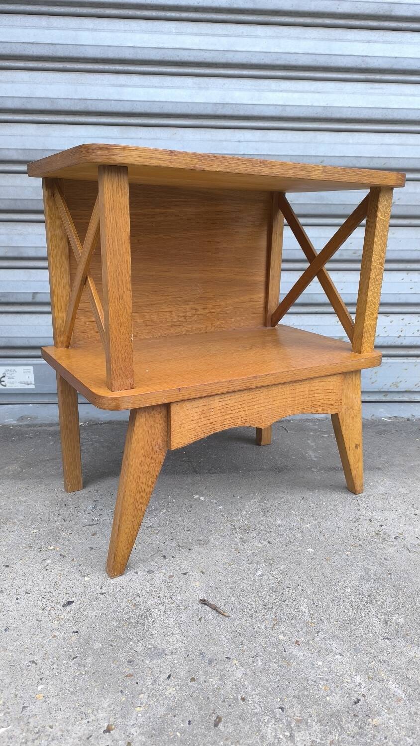 1960s compass foot bedside table