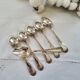 6 small silver-plated Boulenger spoons