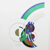 Space Age print by Johannes Burla entitled "rotating plastic"