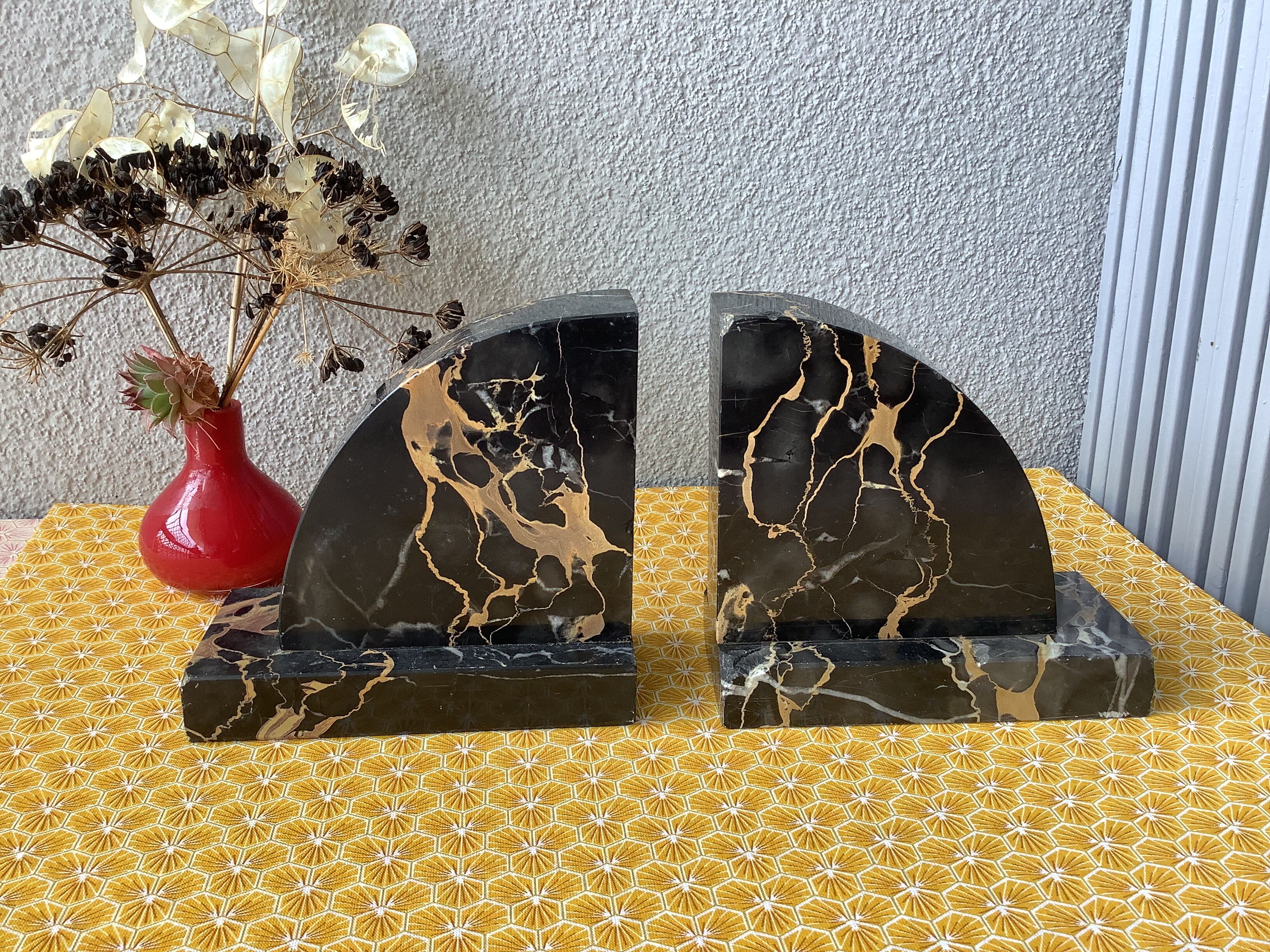 Serres livres art déco en marbre