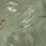 Enameled glass carafes bottles for perfume late 19th century