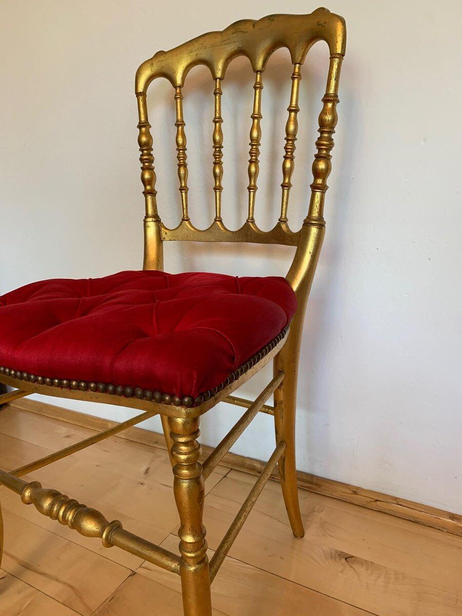 Chaise de salle à manger Chiavari italienne du 19ème siècle