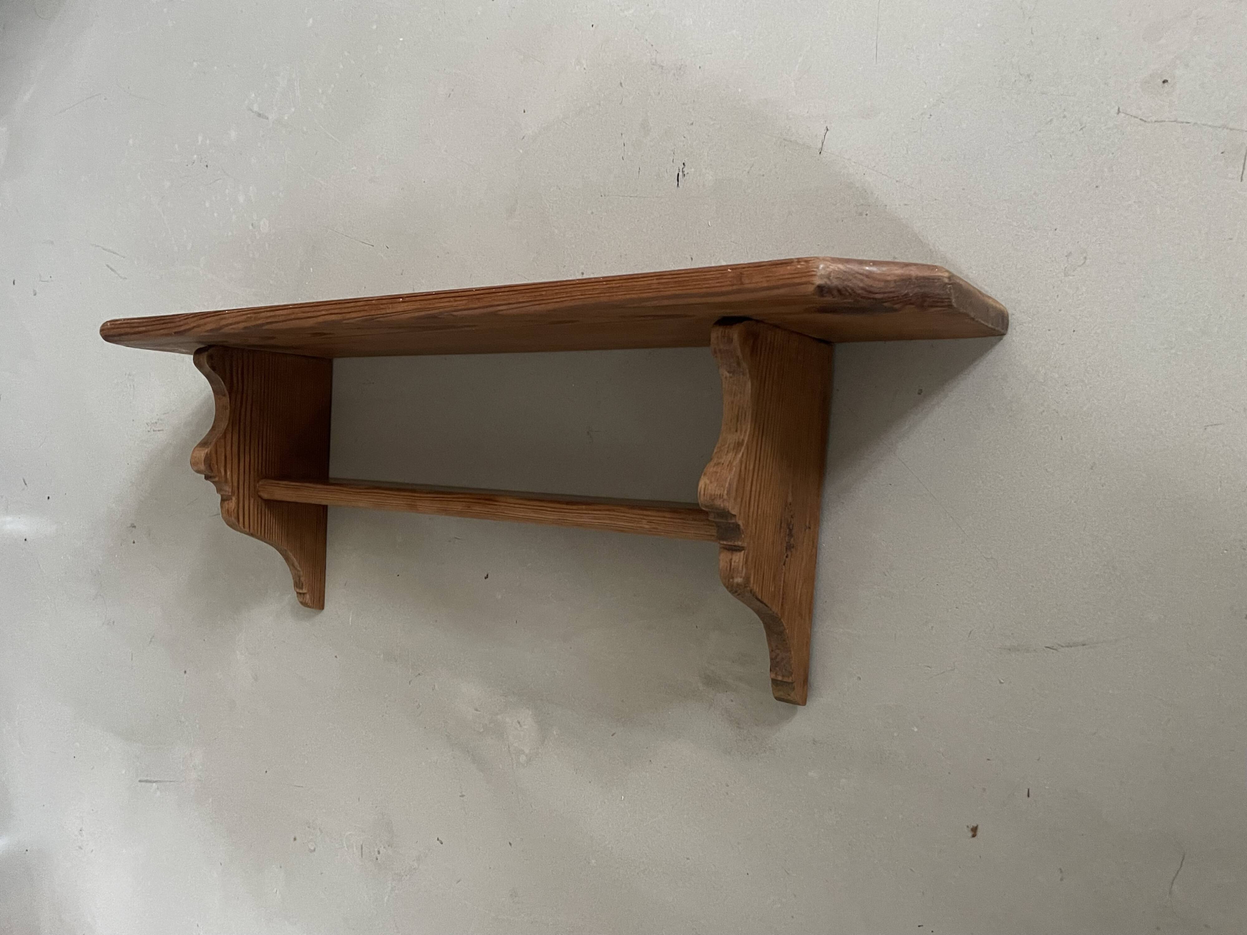 Small pine wall shelf