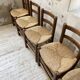 6 straw and oak chairs, mountain furniture
