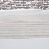 White Anatolian Oushak Hemp Kilim Rug, Reference 3664