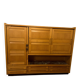 Library / Tall sideboard in solid wood and ceramics – Guillerme and Chambron