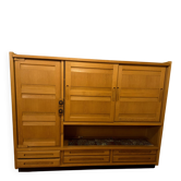 Library / Tall sideboard in solid wood and ceramics – Guillerme and Chambron