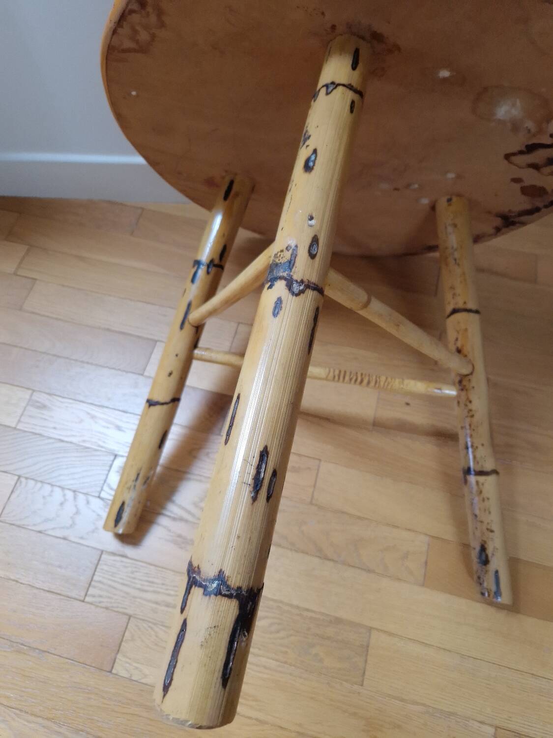 Rattan and rope coffee table