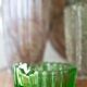 Green crystal bowl ashtray from the mid-20th century, Italy, 1970s.