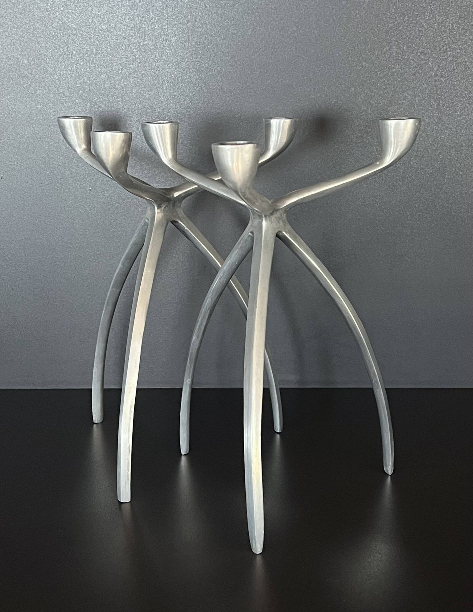 Candle holder, tripod chandelier "Spider" for De Bijenkorf, Netherlands 70's