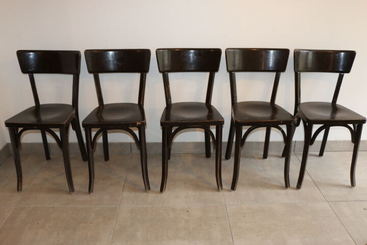 5 chairs BAUMANN N°29 brown