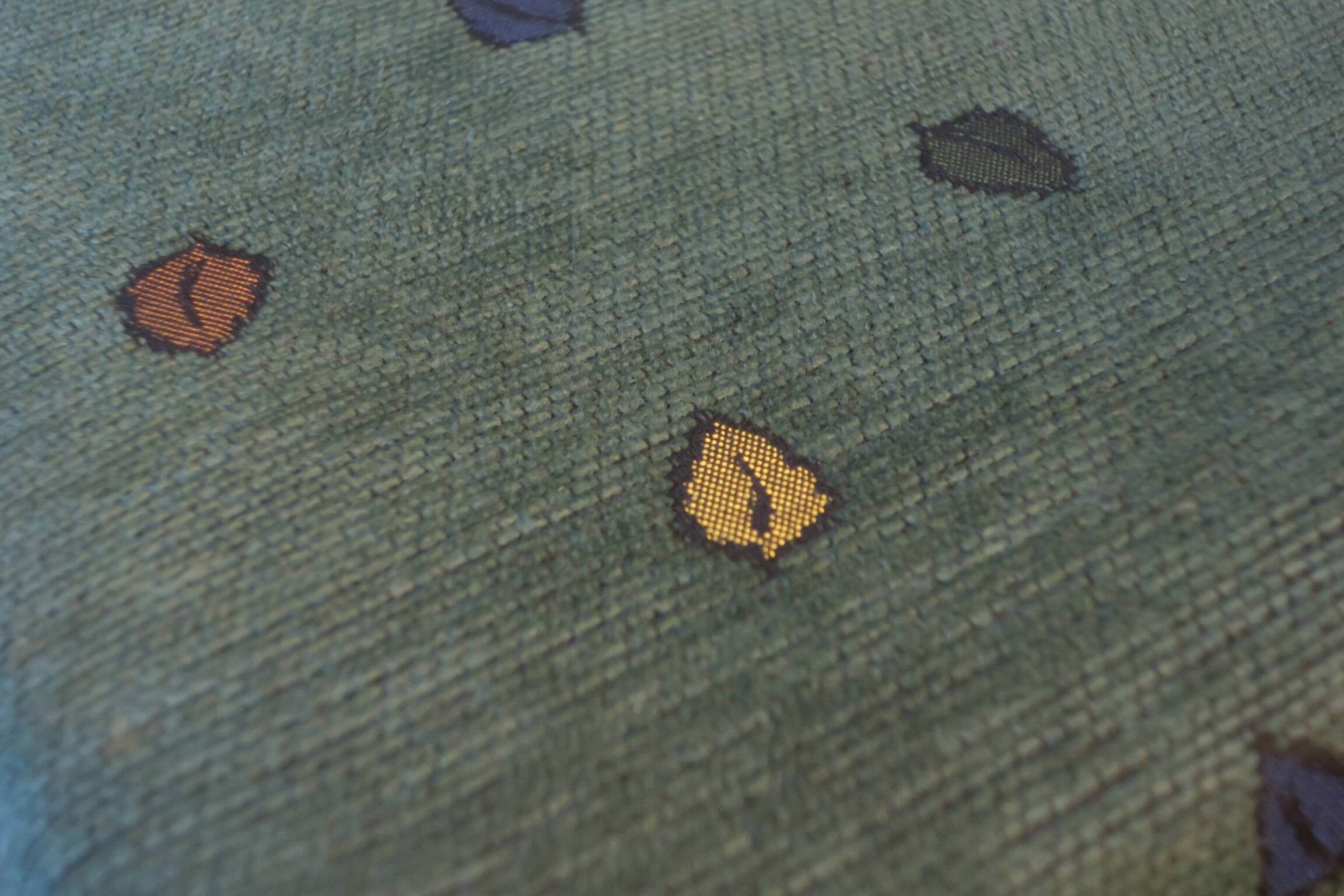 Set of 4 mid century dining chairs with turquoise covers, 1960