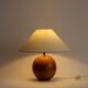 Ornamental lamp base made of elm wood, Italy 1960s.
