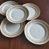 5 "Valence" flat plates from Moulin des Loups