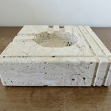 “Fratelli Mannelli” ashtray in travertine, design by Enzo Mari, Italy, 1970