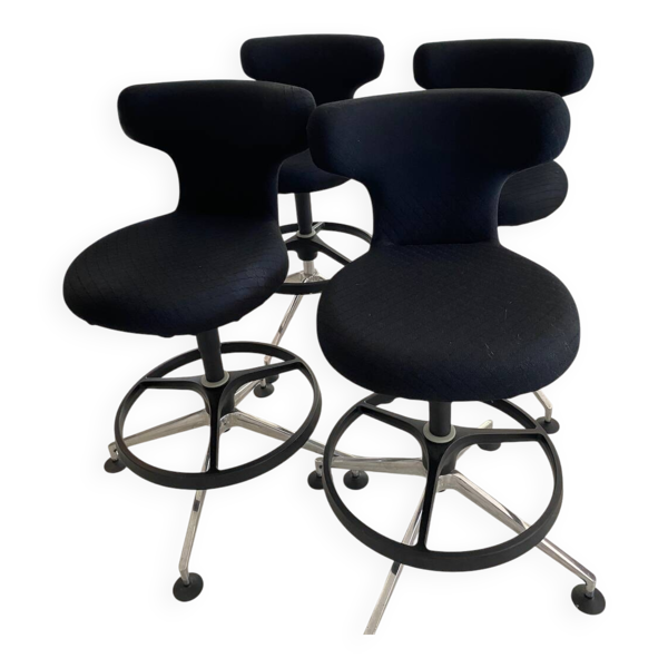 4 tabourets Pivot Counter Stool par Antonio Citterio pour Vitra
