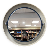 Vintage round luminous and pivoting spage age mirror by Allibert, circa 1970