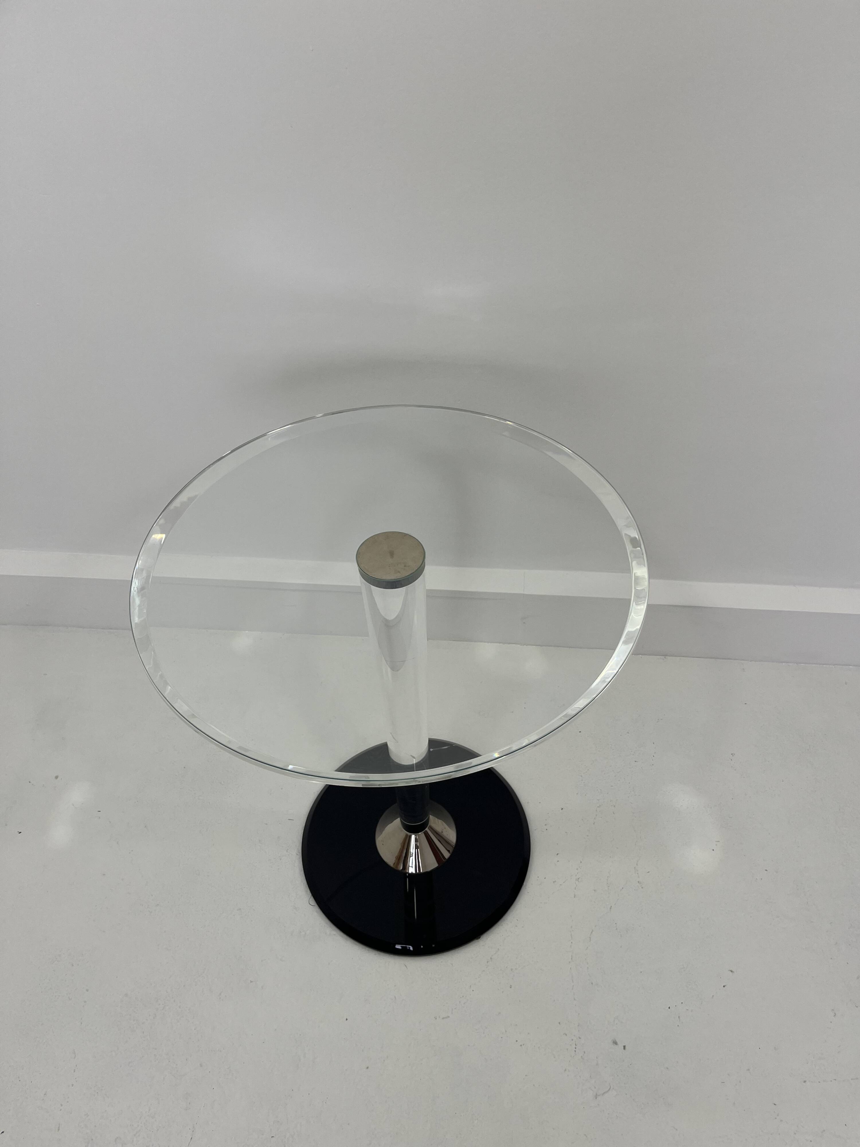 Table basse en acrylique moderne du milieu du siècle, années 1970