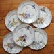 6 large flat plates in polychrome iron earth model "Iris" Choisy-le-Roi