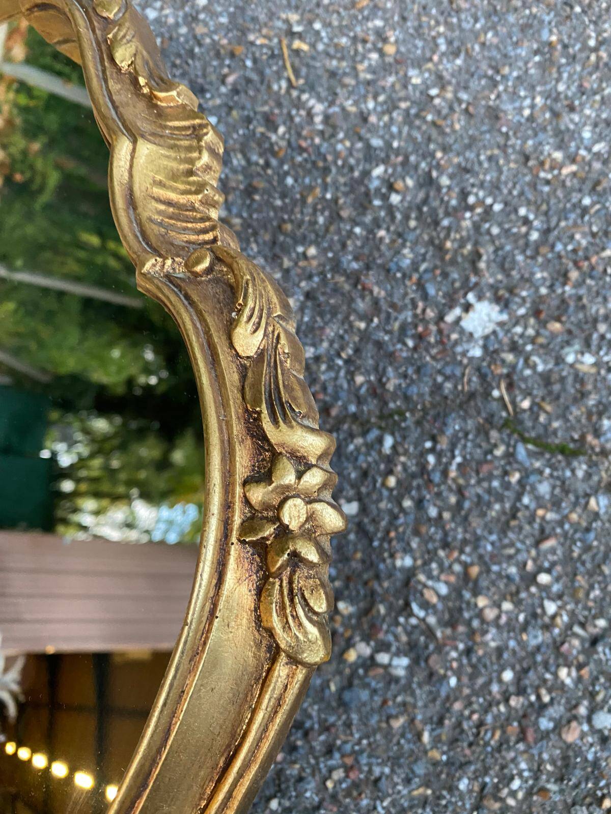 Baroque mirror in gilded Louis XV style 60x40cm