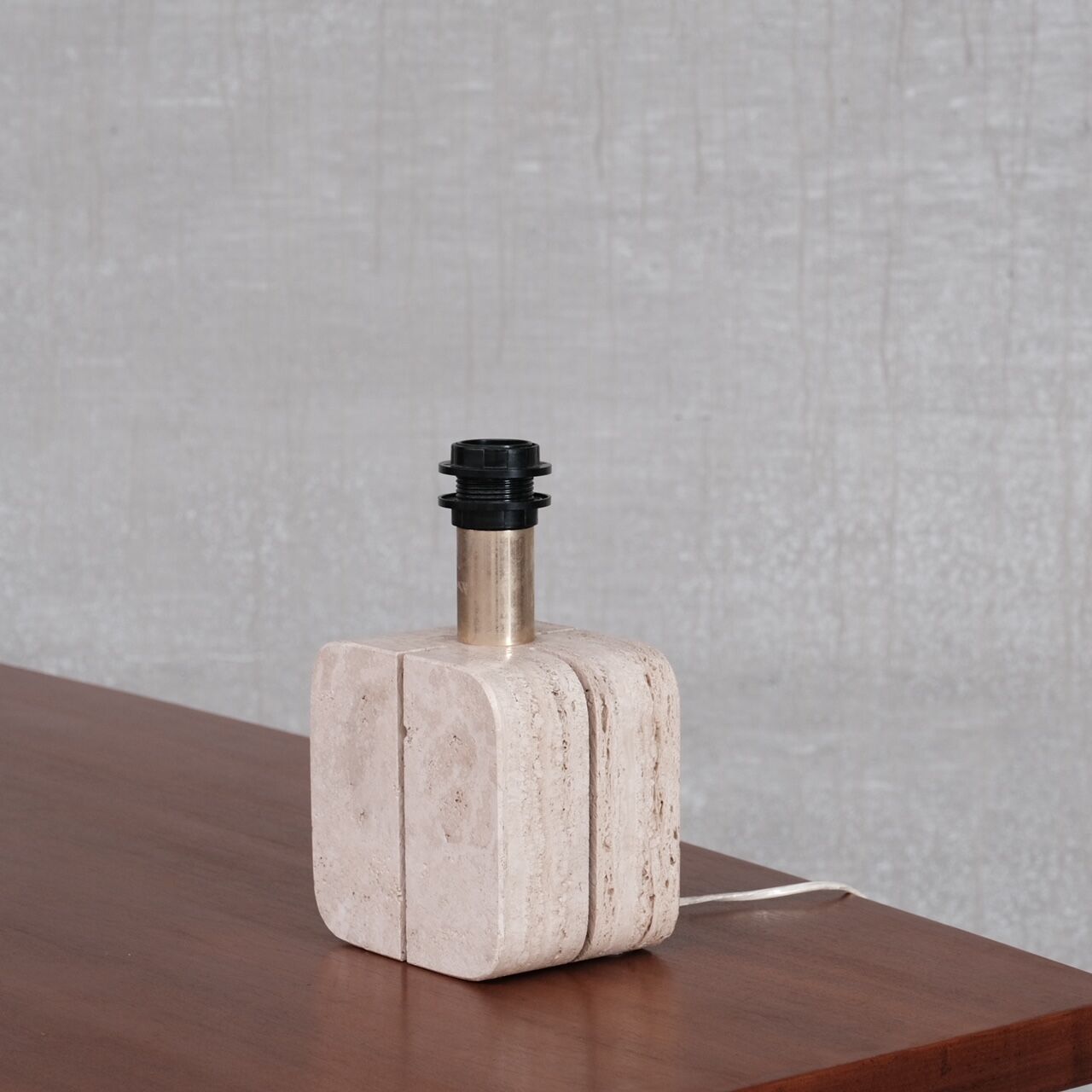 Italian travertine mid-century table lamp
