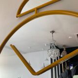 Large vintage Pilm Italy mirror in yellow metal