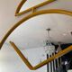 Large vintage Pilm Italy mirror in yellow metal