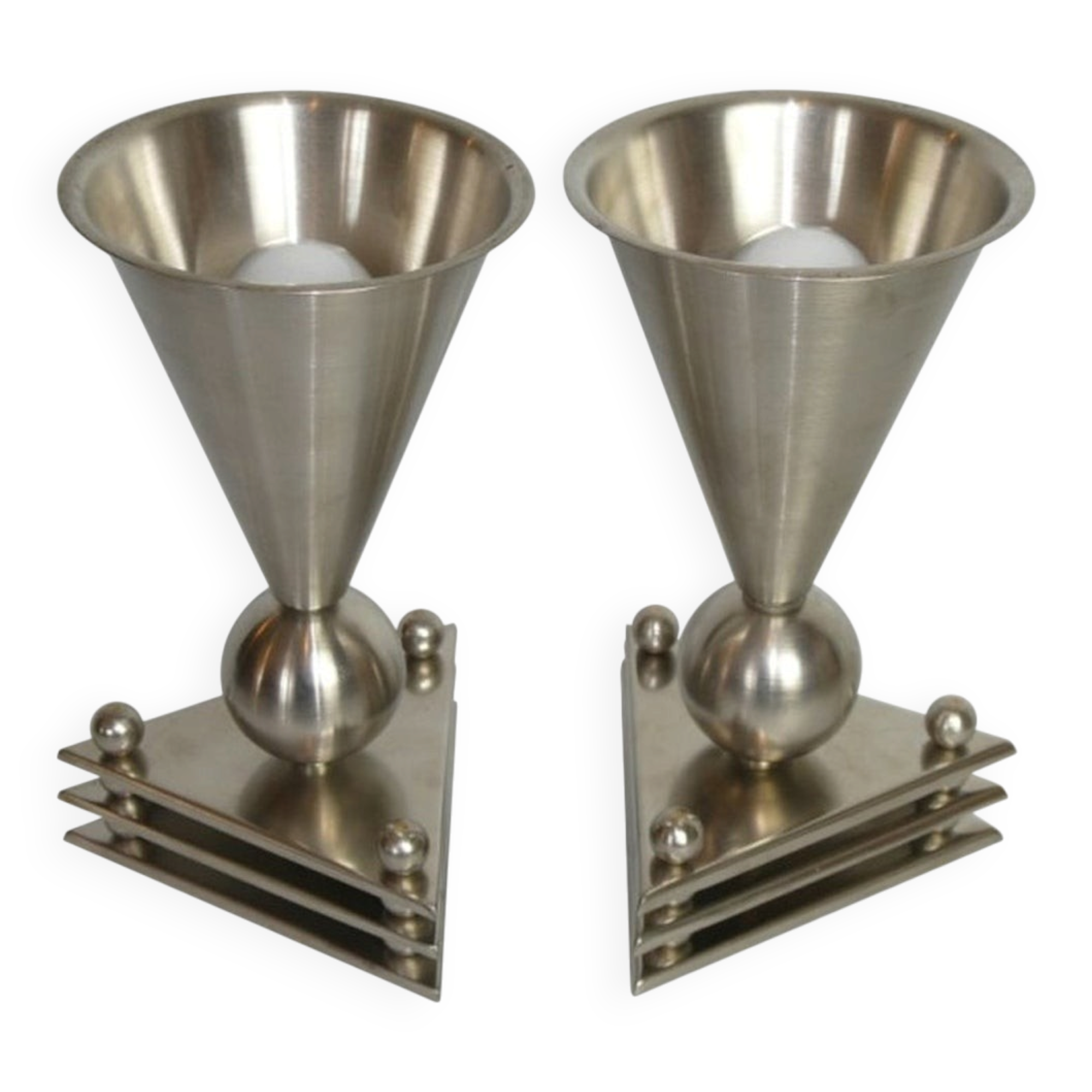 Paire de lampes de chevet cubistes