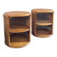 Pair of wicker bedside tables circa the 1970s.