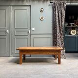 Large vintage coffee table in solid wood (renovated)