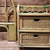 Bamboo headboard and its 2 bedsides