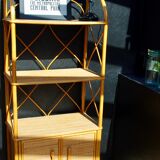 Shelf rattan and bamboo 70s
