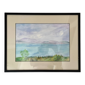 Tableau, aquarelle "Lac Odiwara" de JJ Leproust