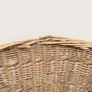 Grand panier à linge ovale en osier