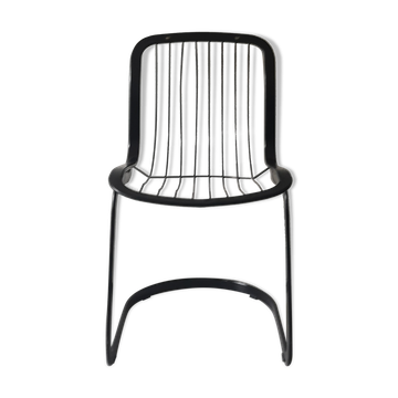 Wired chair in black metal Cidue, Italy 1970