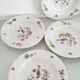 Lot de 6 assiettes creuses "oiseau de paradis " Sarreguemines