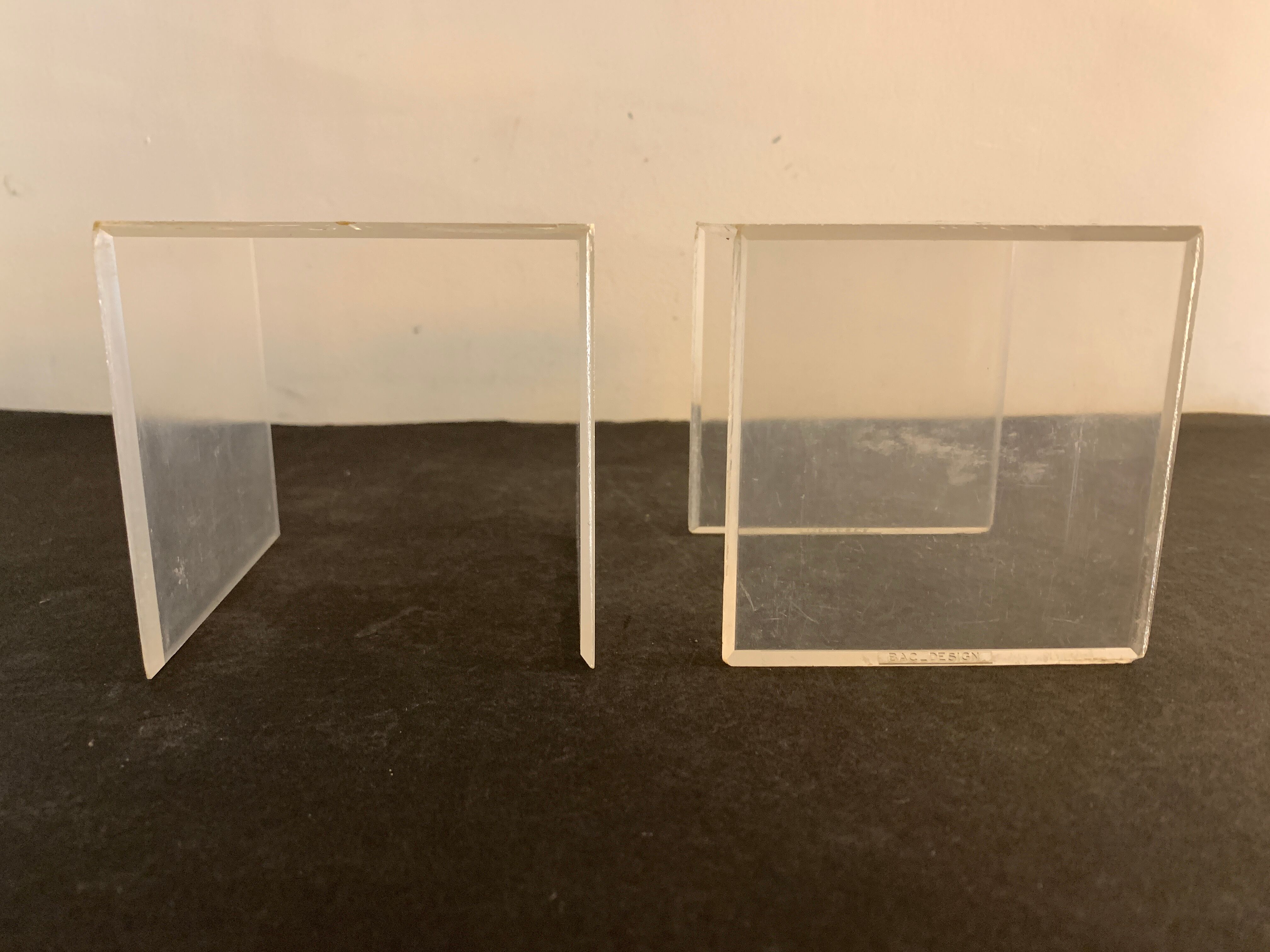 Photo frame or cube in plexiglass Michèle Gignoux for Bac Design, 1970